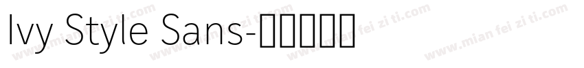 Ivy Style Sans字体转换
